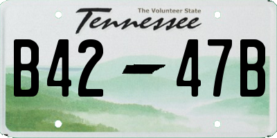 TN license plate B4247B
