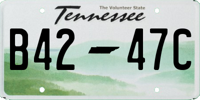TN license plate B4247C