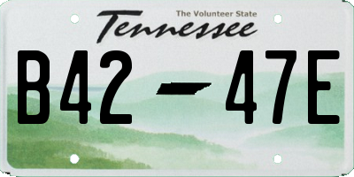TN license plate B4247E