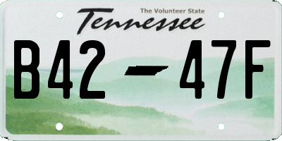 TN license plate B4247F