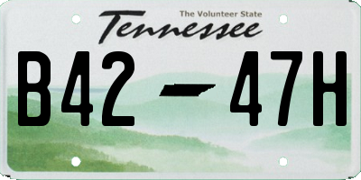 TN license plate B4247H