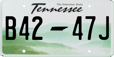 TN license plate B4247J