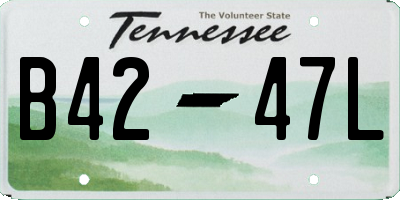 TN license plate B4247L