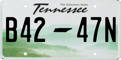 TN license plate B4247N