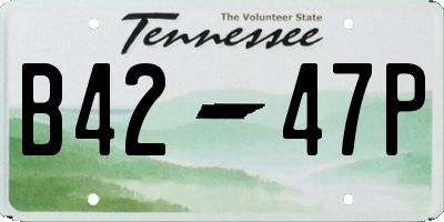 TN license plate B4247P