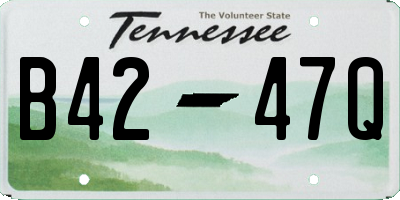 TN license plate B4247Q