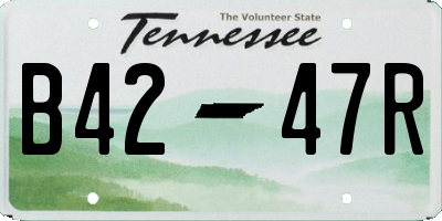 TN license plate B4247R