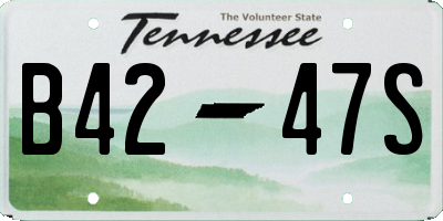 TN license plate B4247S