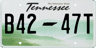 TN license plate B4247T