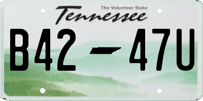 TN license plate B4247U
