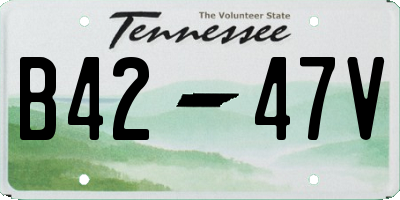 TN license plate B4247V