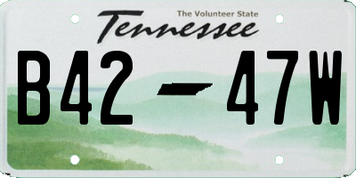 TN license plate B4247W