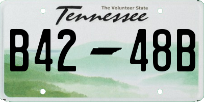TN license plate B4248B