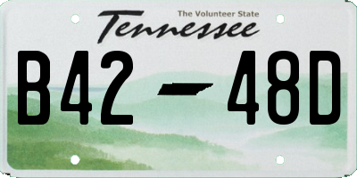 TN license plate B4248D
