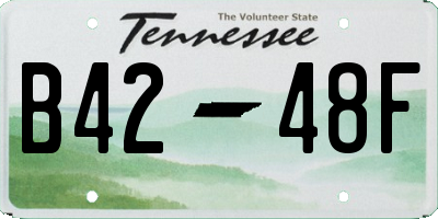 TN license plate B4248F