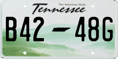 TN license plate B4248G