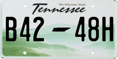 TN license plate B4248H