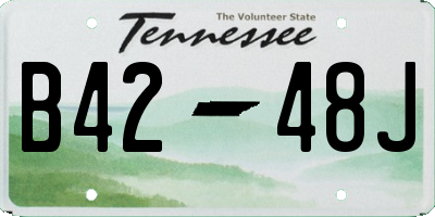 TN license plate B4248J