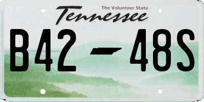 TN license plate B4248S