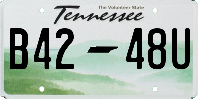 TN license plate B4248U