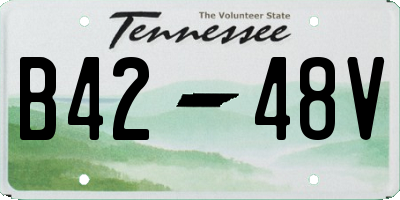 TN license plate B4248V