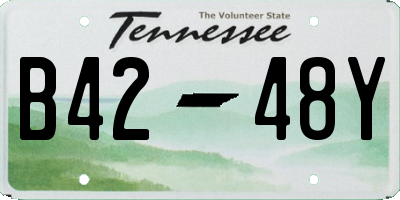 TN license plate B4248Y
