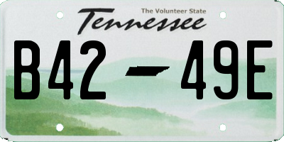 TN license plate B4249E