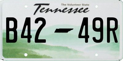 TN license plate B4249R