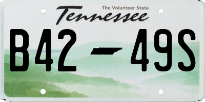 TN license plate B4249S