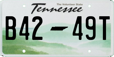 TN license plate B4249T