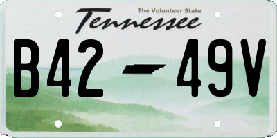TN license plate B4249V