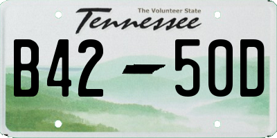 TN license plate B4250D