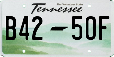 TN license plate B4250F