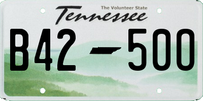 TN license plate B4250O