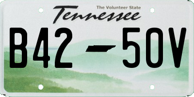 TN license plate B4250V