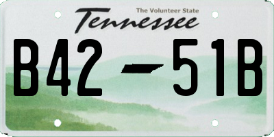 TN license plate B4251B