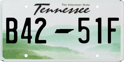 TN license plate B4251F