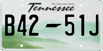 TN license plate B4251J