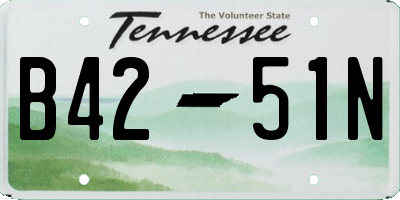 TN license plate B4251N