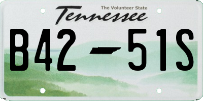 TN license plate B4251S
