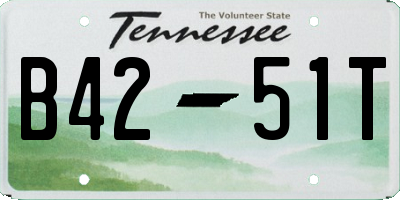 TN license plate B4251T