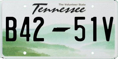 TN license plate B4251V