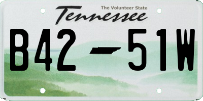 TN license plate B4251W