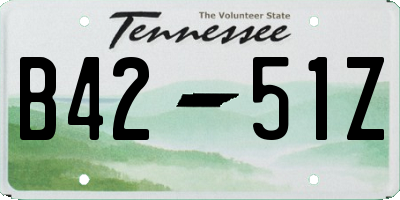 TN license plate B4251Z