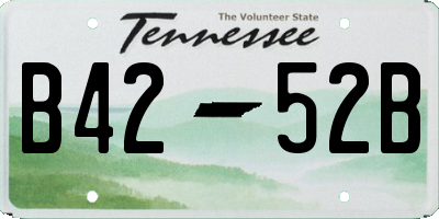 TN license plate B4252B