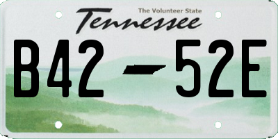 TN license plate B4252E