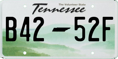 TN license plate B4252F