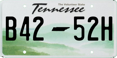 TN license plate B4252H