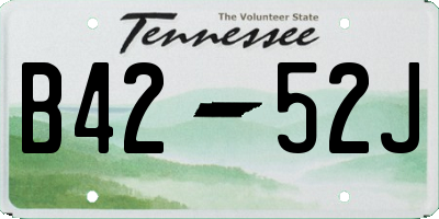 TN license plate B4252J
