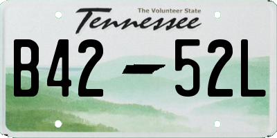 TN license plate B4252L